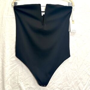 GOOD AMERICAN STRAPLESS BODYSUIT NWT BLACK SZ 4 (XL)